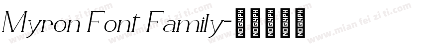 Myron Font Family字体转换